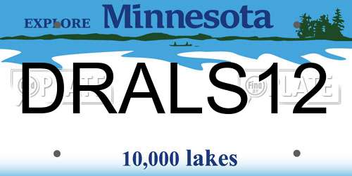 DRALS12 Minnesota License Plate