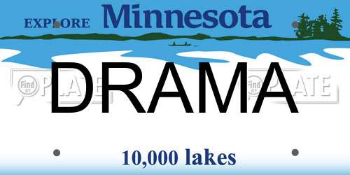 DRAMA Minnesota License Plate