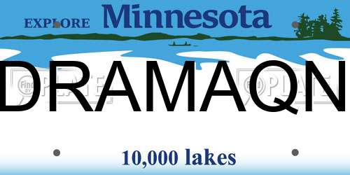 DRAMAQN Minnesota License Plate