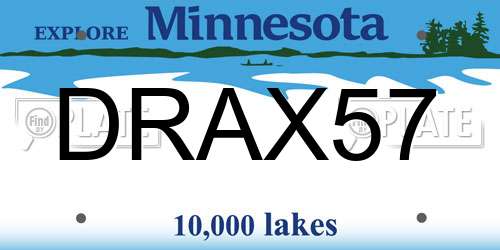 DRAX57 Minnesota License Plate