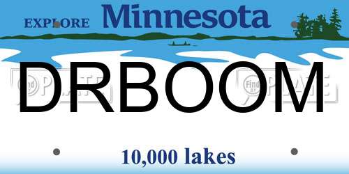 DRBOOM Minnesota License Plate