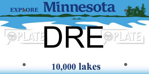 DRE Minnesota License Plate