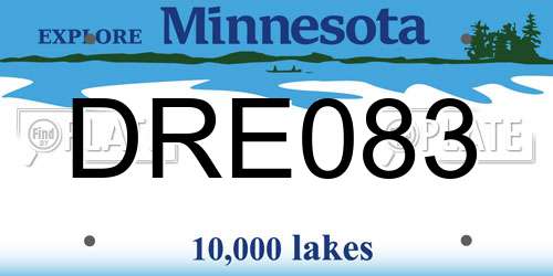 DRE083 Minnesota License Plate