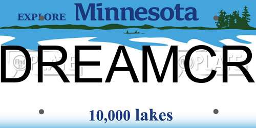DREAMCR Minnesota License Plate