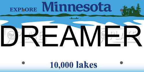 DREAMER Minnesota License Plate