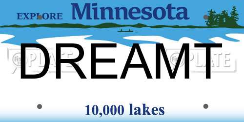 DREAMT Minnesota License Plate