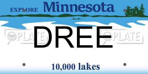 DREE Minnesota License Plate