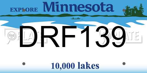 DRF139 Minnesota License Plate