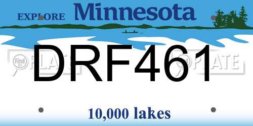 DRF461 Minnesota License Plate