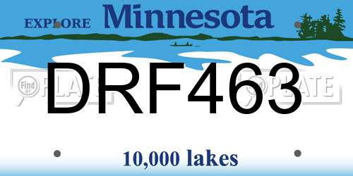 DRF463 Minnesota License Plate