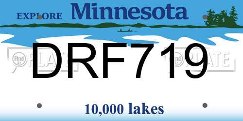 DRF719 Minnesota License Plate