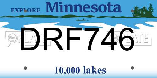 DRF746 Minnesota License Plate