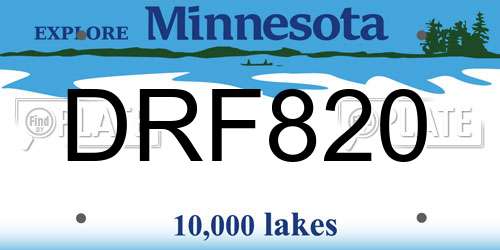 DRF820 Minnesota License Plate