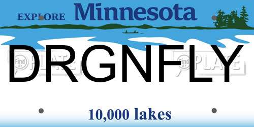 DRGNFLY Minnesota License Plate