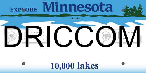 DRICCOM Minnesota License Plate