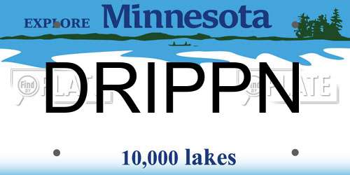 DRIPPN Minnesota License Plate