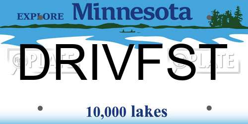 DRIVFST Minnesota License Plate