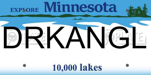 DRKANGL Minnesota License Plate