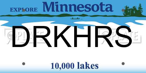 DRKHRS Minnesota License Plate
