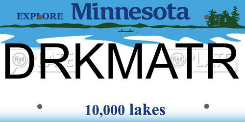 DRKMATR Minnesota License Plate
