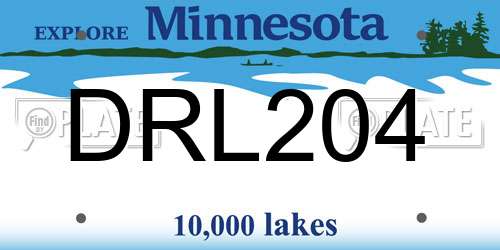 DRL204 Minnesota License Plate