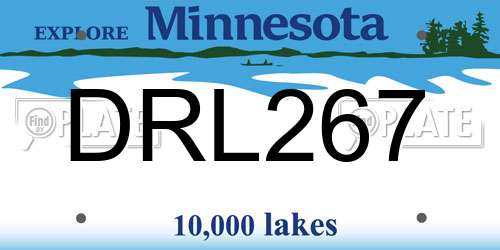 DRL267 Minnesota License Plate