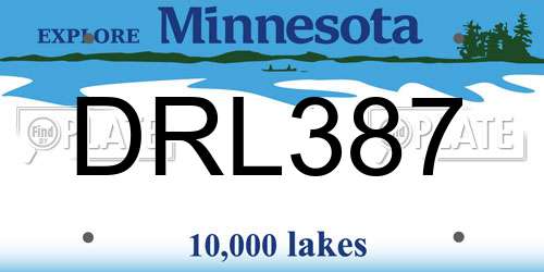 DRL387 Minnesota License Plate