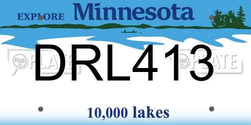 DRL413 Minnesota License Plate
