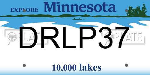 DRLP37 Minnesota License Plate