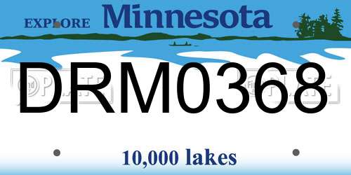 DRM0368 Minnesota License Plate