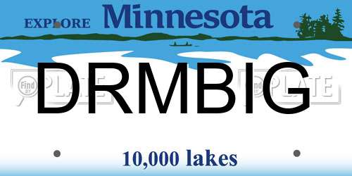 DRMBIG Minnesota License Plate