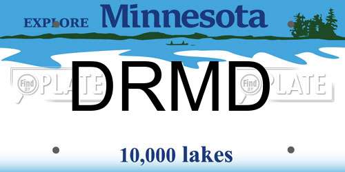DRMD Minnesota License Plate
