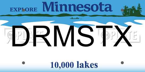 DRMSTX Minnesota License Plate