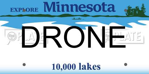 DRONE Minnesota License Plate