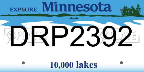 DRP2392 Minnesota License Plate