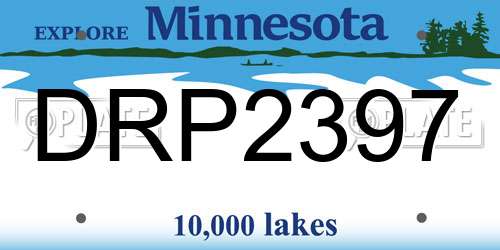 DRP2397 Minnesota License Plate
