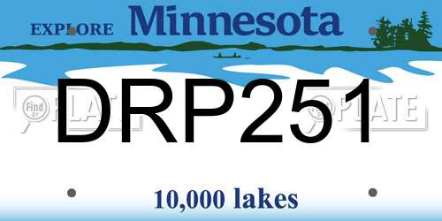 DRP251 Minnesota License Plate