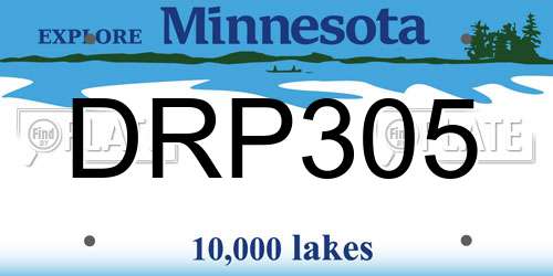DRP305 Minnesota License Plate