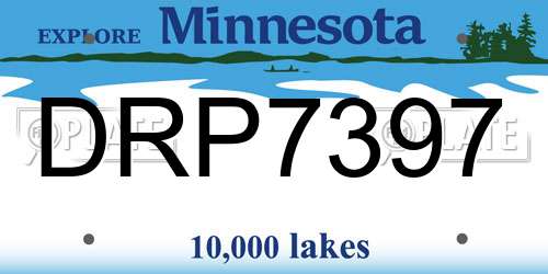 DRP7397 Minnesota License Plate