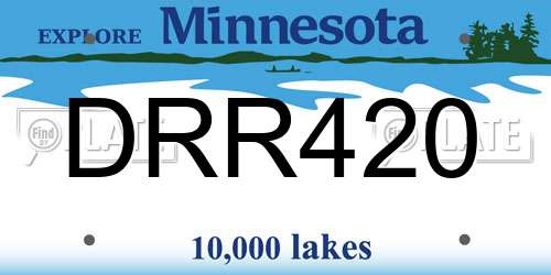 DRR420 Minnesota License Plate