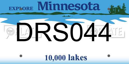 DRS044 Minnesota License Plate