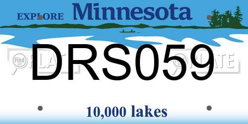 DRS059 Minnesota License Plate