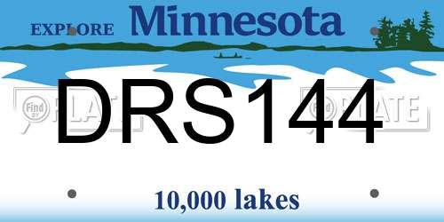 DRS144 Minnesota License Plate
