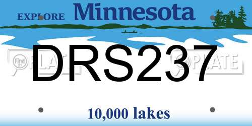 DRS237 Minnesota License Plate
