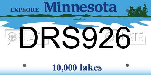 DRS926 Minnesota License Plate