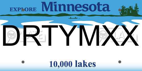 DRTYMXX Minnesota License Plate