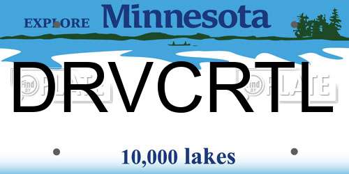 DRVCRTL Minnesota License Plate