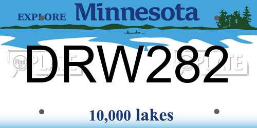 DRW282 Minnesota License Plate