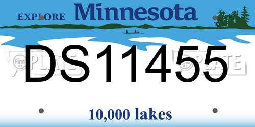 DS11455 Minnesota License Plate