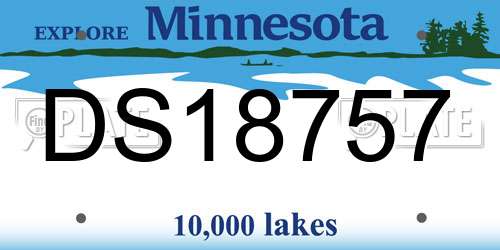DS18757 Minnesota License Plate